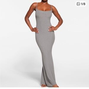 Skims gray long maxi tank dress size medium